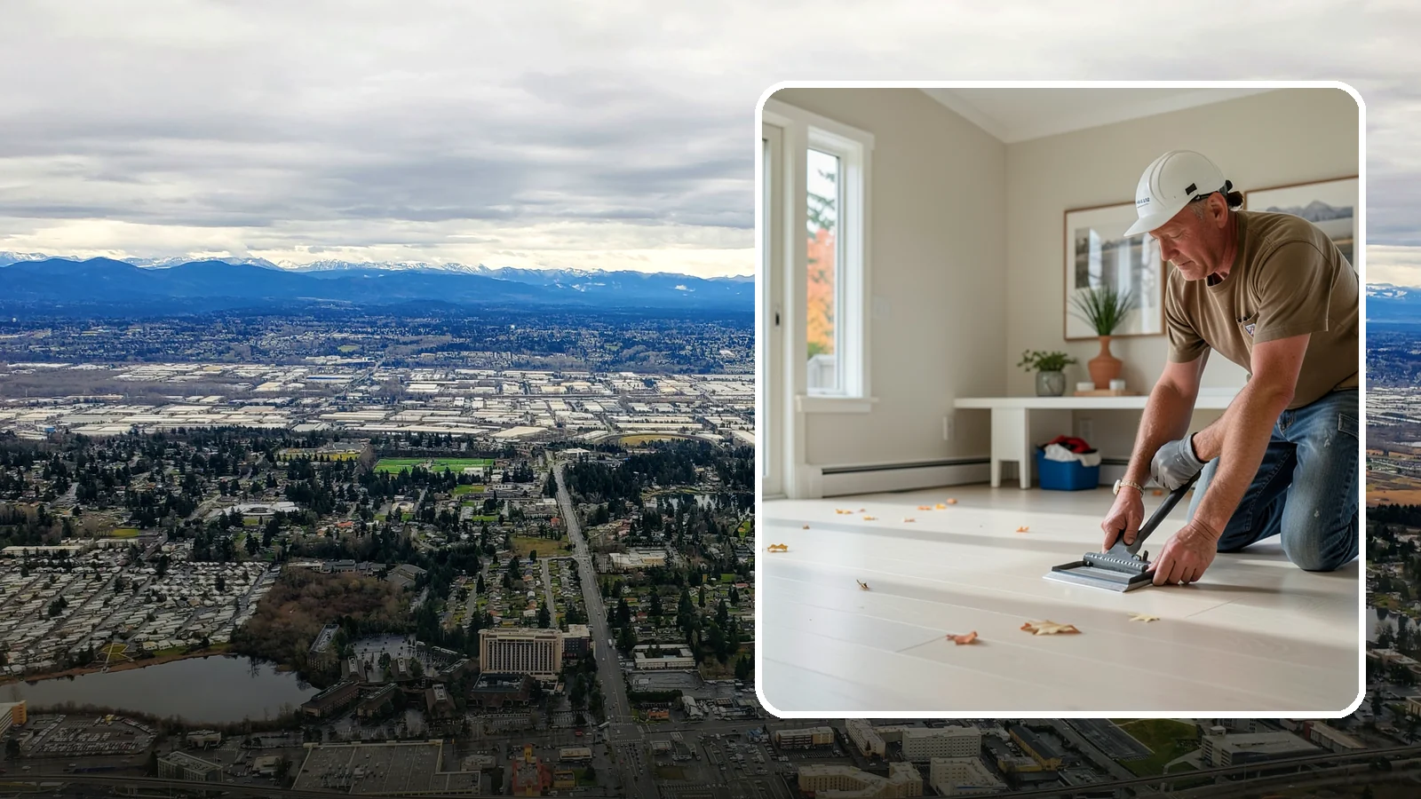 Vinyl Sheet Flooring in SeaTac, King County, WA - Seamless vinyl sheet flooring that offers waterproof protection with almost no seams for moisture to reach.