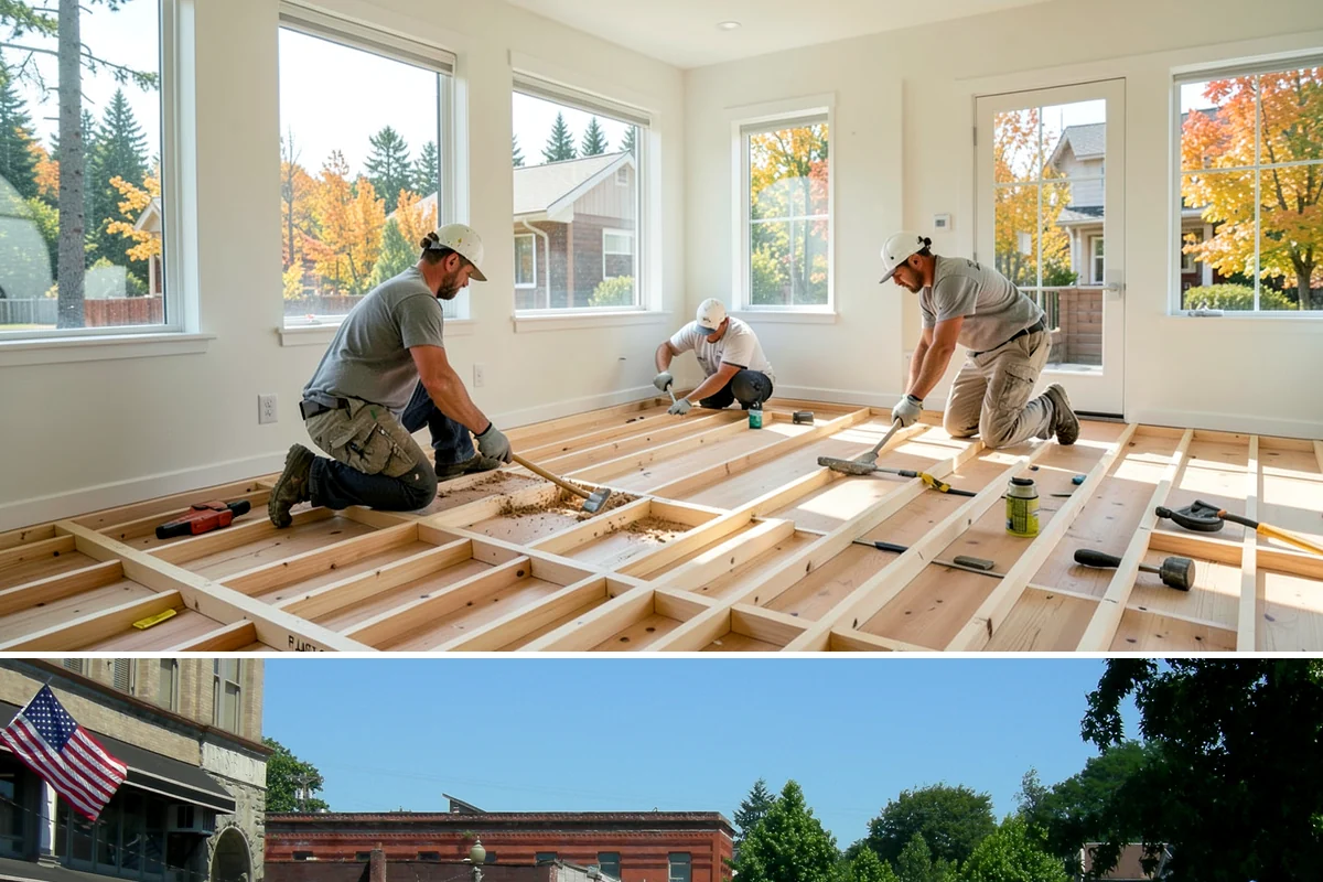 Vinyl Sheet Flooring in Snohomish, Snohomish County, WA - Vinyl sheet installs dependably in every season, including damp winters, thanks to its waterproof construction.