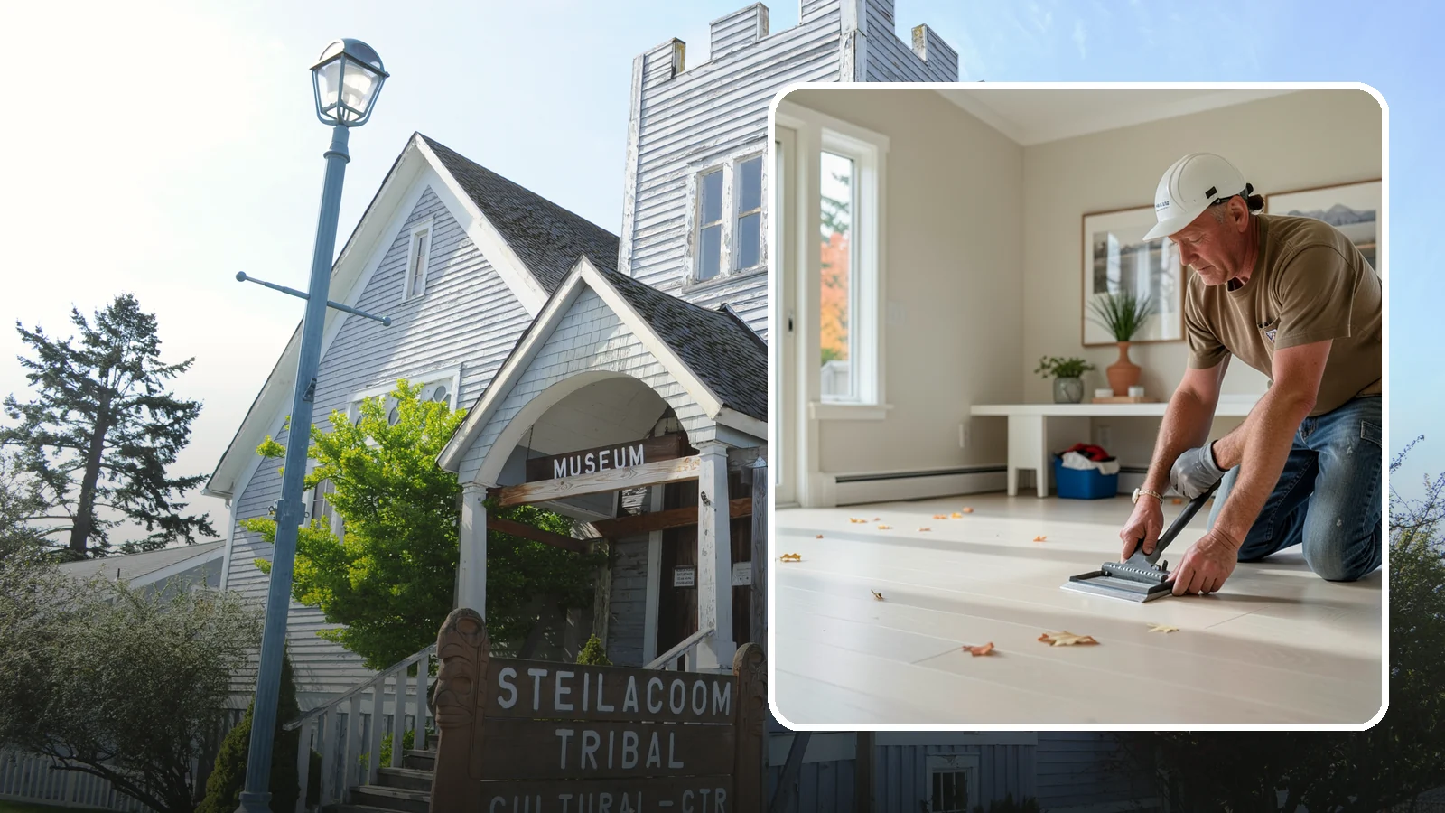 Vinyl Sheet Flooring in Steilacoom, Pierce County, WA - Seamless vinyl sheet flooring that offers waterproof protection with almost no seams for moisture to reach.