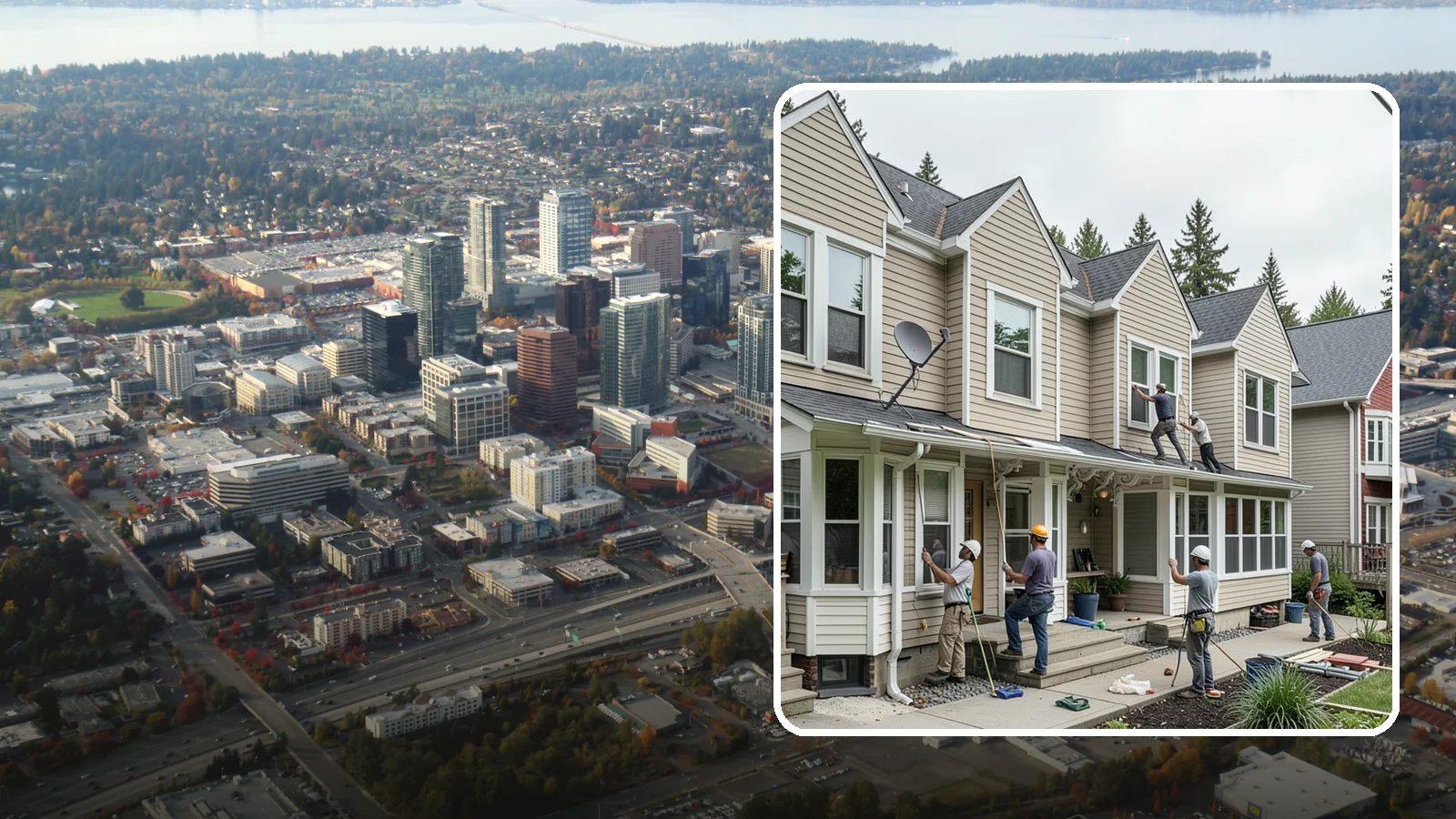 Vinyl Siding Installation in Bellevue, King County, WA - We install budget-friendly vinyl siding that resists moisture and needs virtually no painting in the PNW.