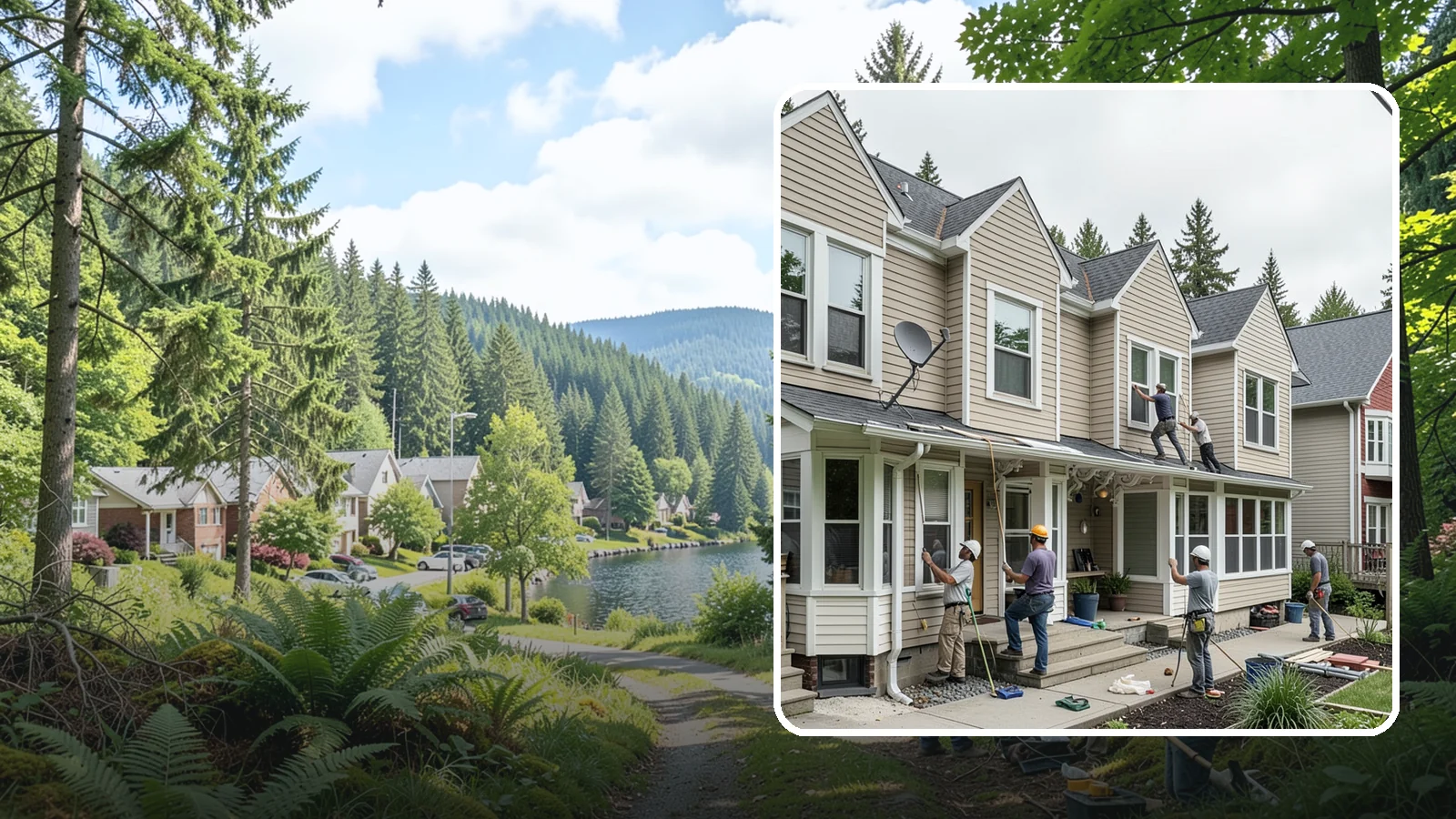 Vinyl Siding Installation in Lake Forest Park, King County, WA - We install budget-friendly vinyl siding that resists moisture and needs virtually no painting in the PNW.