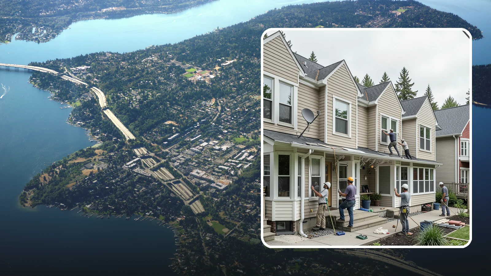 Vinyl Siding Installation in Mercer Island, King County, WA - We install budget-friendly vinyl siding that resists moisture and needs virtually no painting in the PNW.
