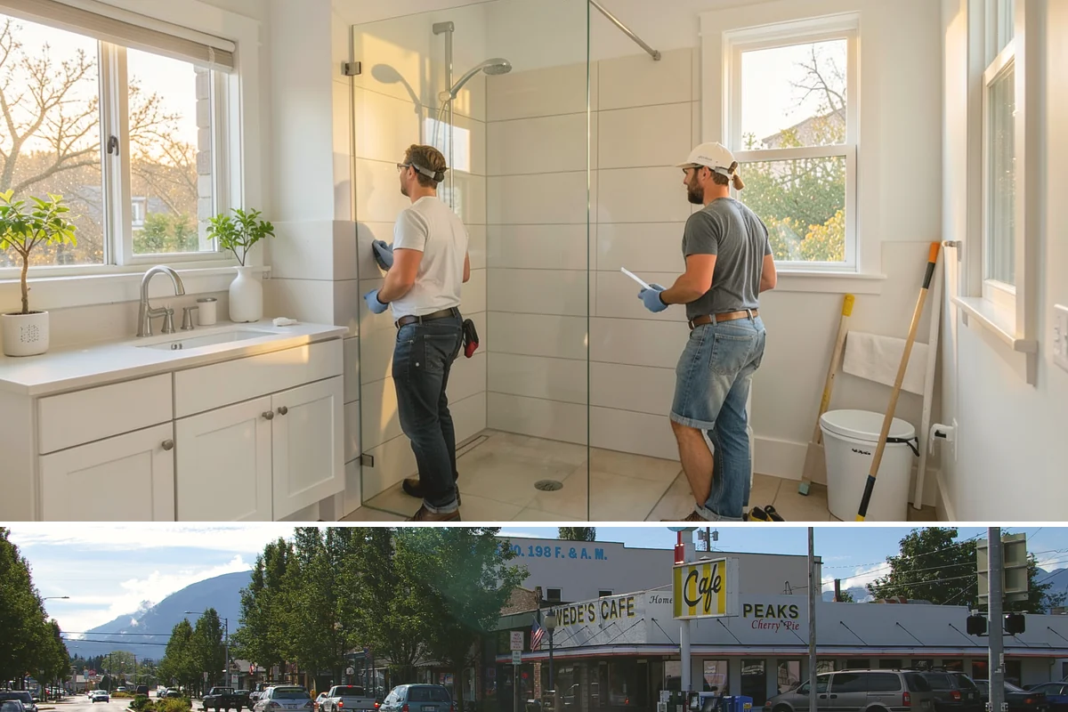 Vinyl Siding Installation in North Bend, King County, WA - Vinyl installs year-round, though we prefer mild days since cold panels are more brittle to handle and cut.