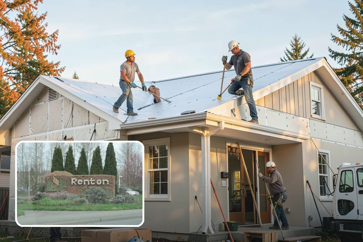 Vinyl Siding Installation in Renton, King County, WA - Lowest lifetime maintenance among common sidings