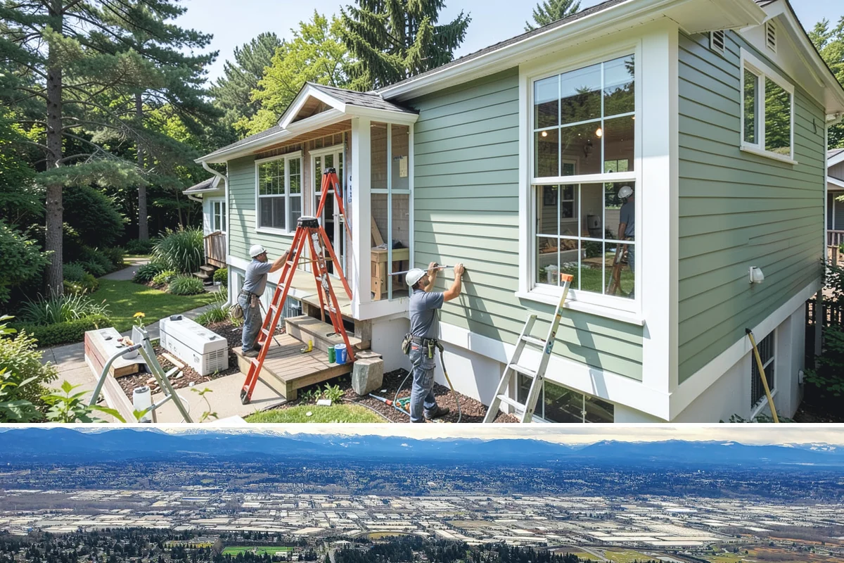 Vinyl Siding Installation in SeaTac, King County, WA - Vinyl installs year-round, though we prefer mild days since cold panels are more brittle to handle and cut.