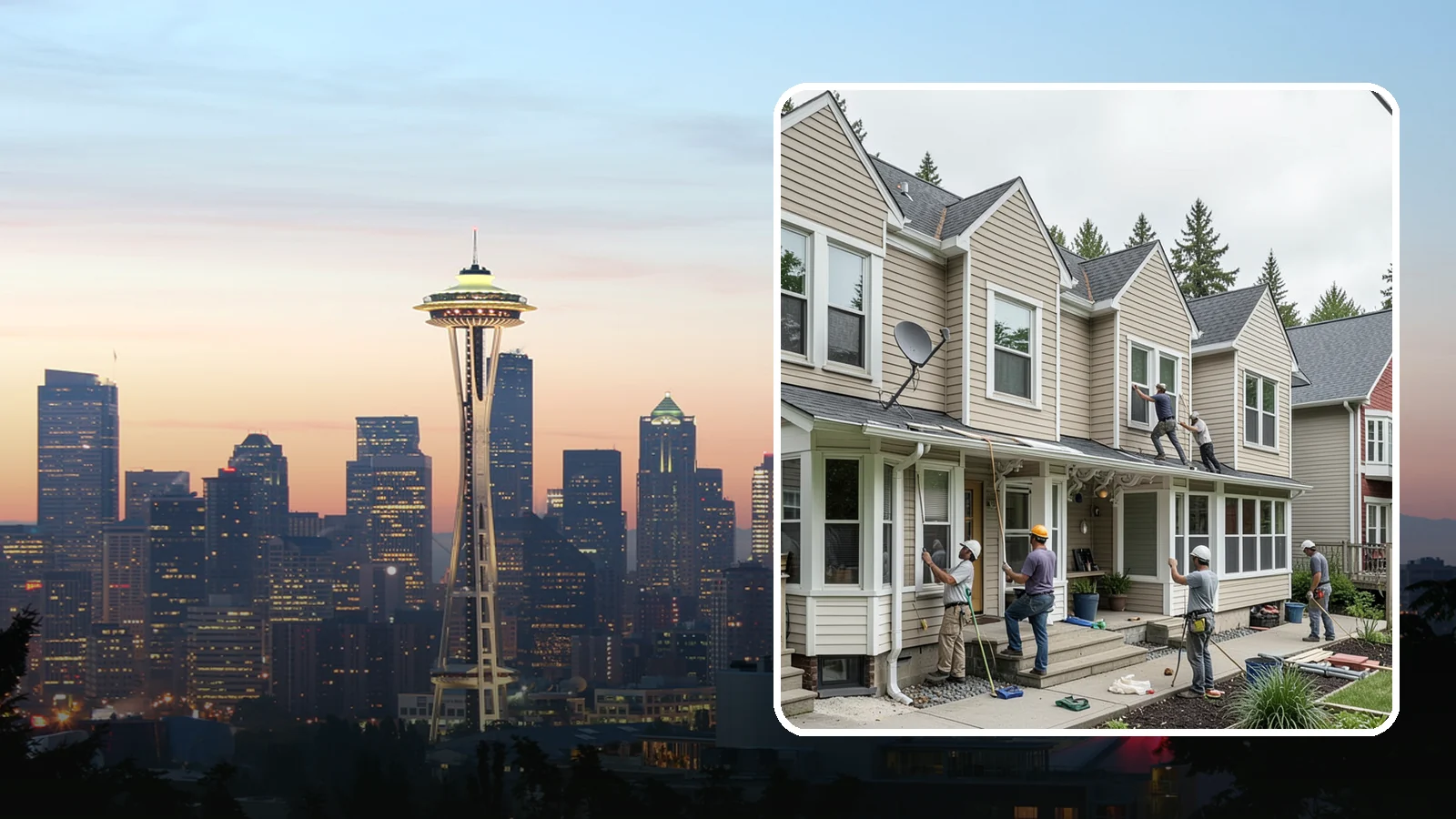 Vinyl Siding Installation in Seattle, King County, WA - We install budget-friendly vinyl siding that resists moisture and needs virtually no painting in the PNW.