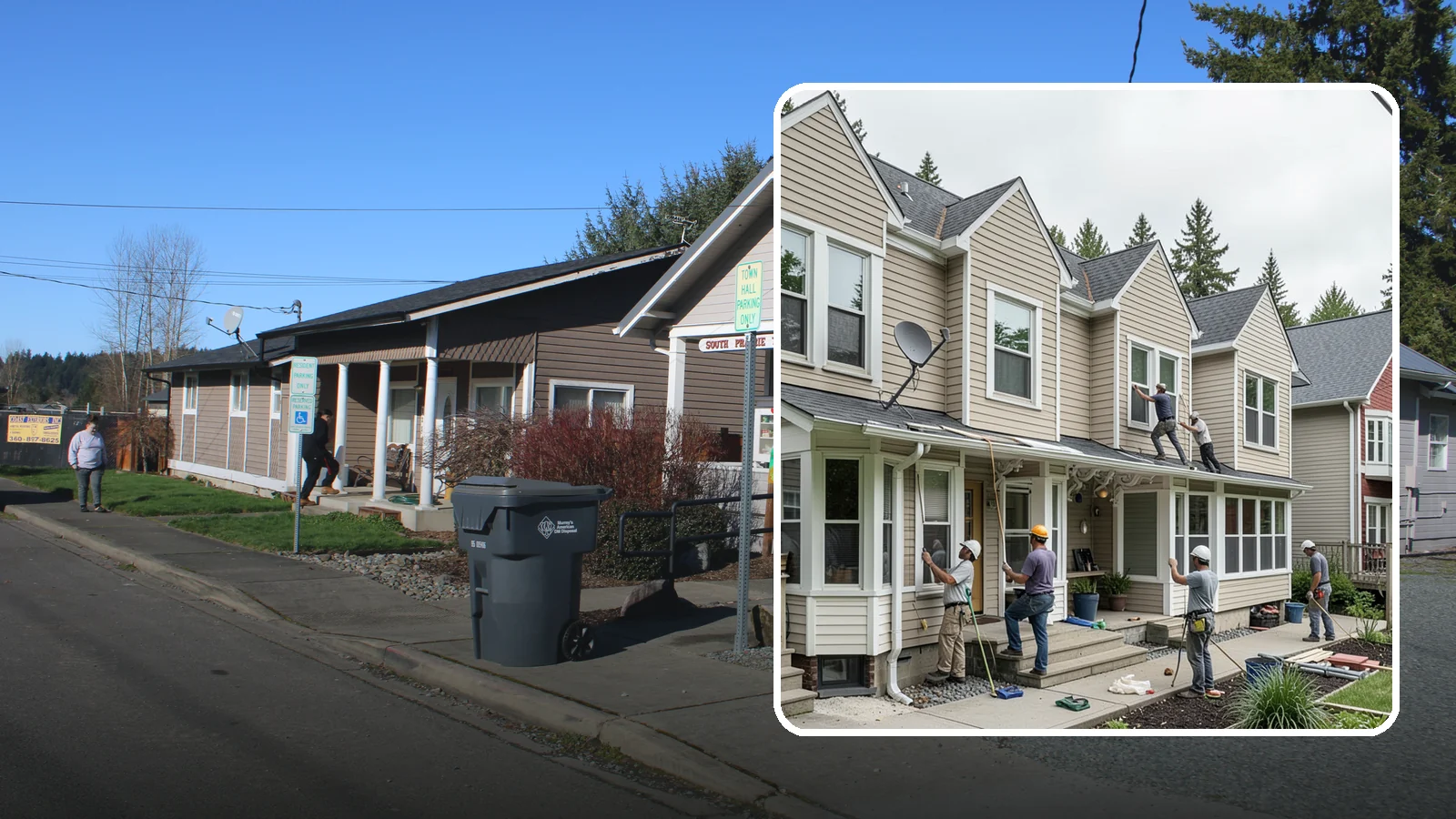 Vinyl Siding Installation in South Prairie, Pierce County, WA - We install budget-friendly vinyl siding that resists moisture and needs virtually no painting in the PNW.