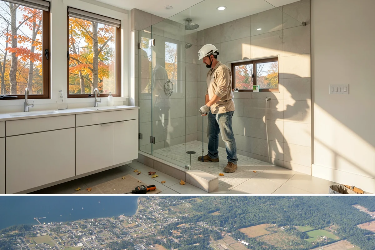Vinyl Window Installation in Coupeville, Island County, WA - Vinyl installs go smoothly year-round, and we prioritize sealing each opening quickly when working through the rainy months.