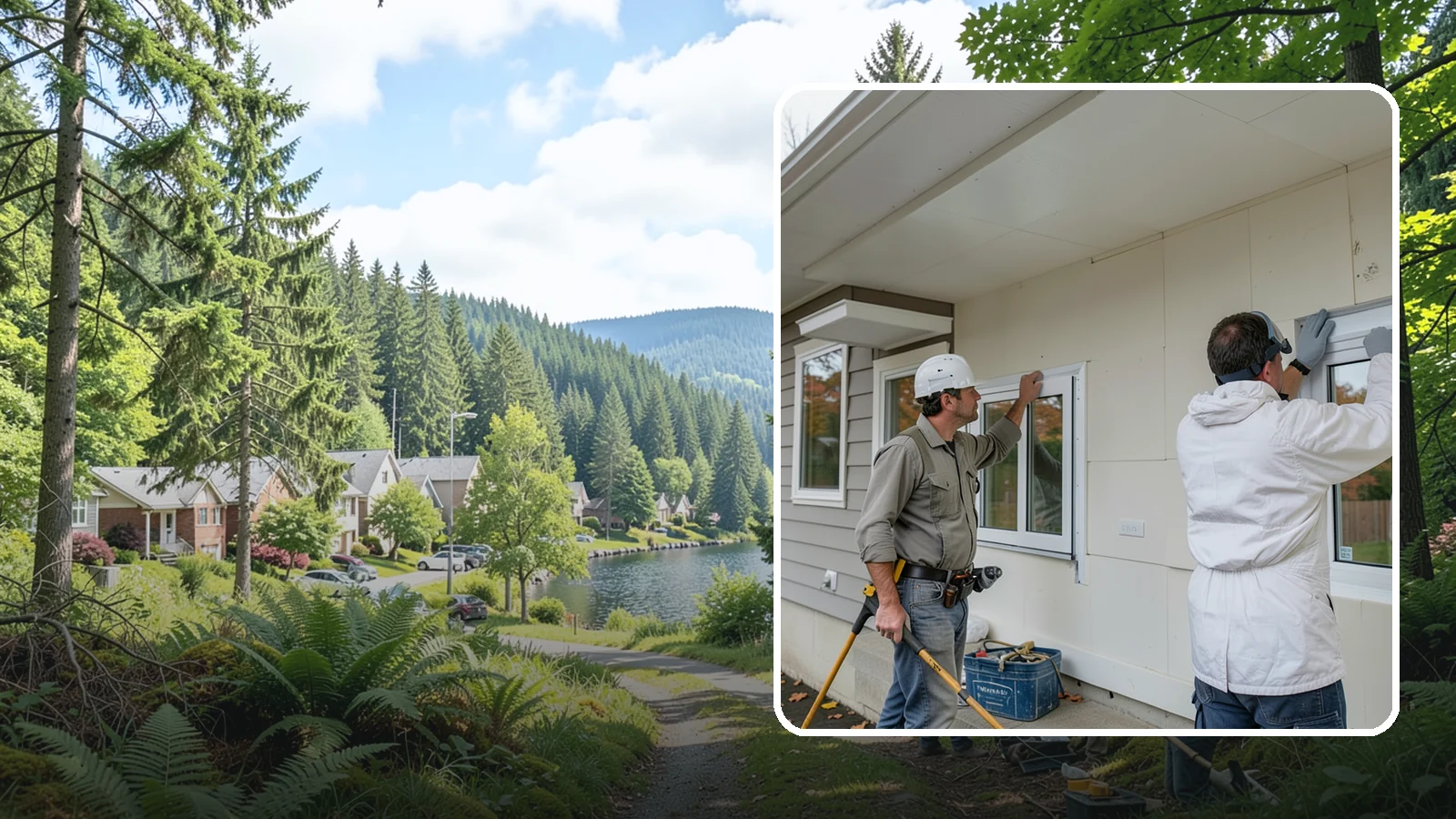 Vinyl Window Installation in Lake Forest Park, King County, WA - Fitting durable, low-maintenance vinyl windows that resist the moisture and rot common to Western Washington homes.