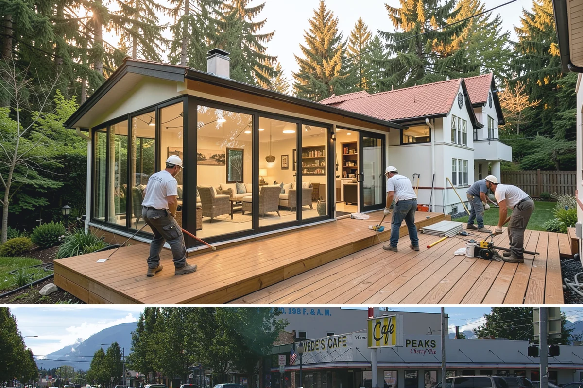Vinyl Window Installation in North Bend, King County, WA - Vinyl installs go smoothly year-round, and we prioritize sealing each opening quickly when working through the rainy months.
