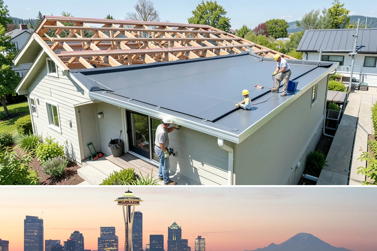 Vinyl Window Installation in Seattle, King County, WA - Vinyl installs go smoothly year-round, and we prioritize sealing each opening quickly when working through the rainy months.