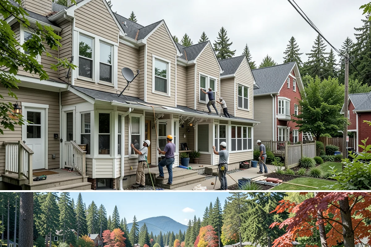 Wainscoting Installation in Covington, King County, WA - Wainscoting is an interior project that proceeds regardless of rain, making it a great way to use the wet PNW months productively.