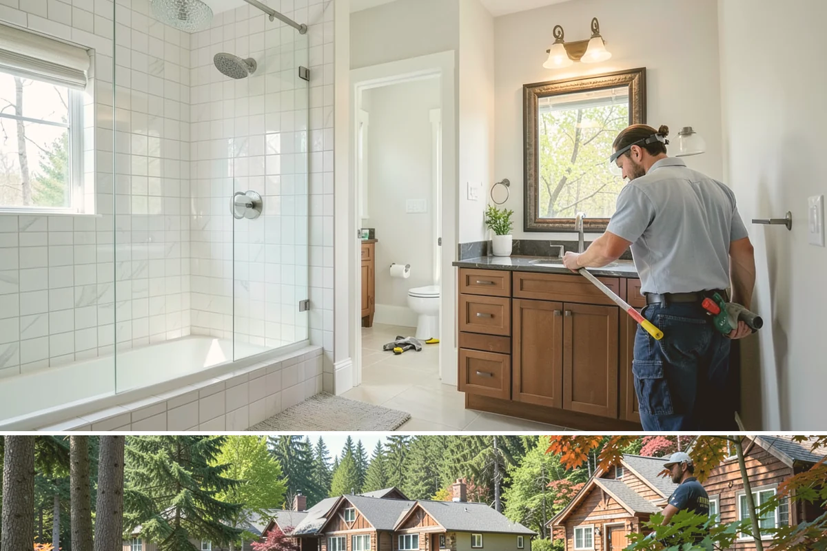 Wainscoting Installation in Edgewood, Pierce County, WA - Wainscoting is an interior project that proceeds regardless of rain, making it a great way to use the wet PNW months productively.