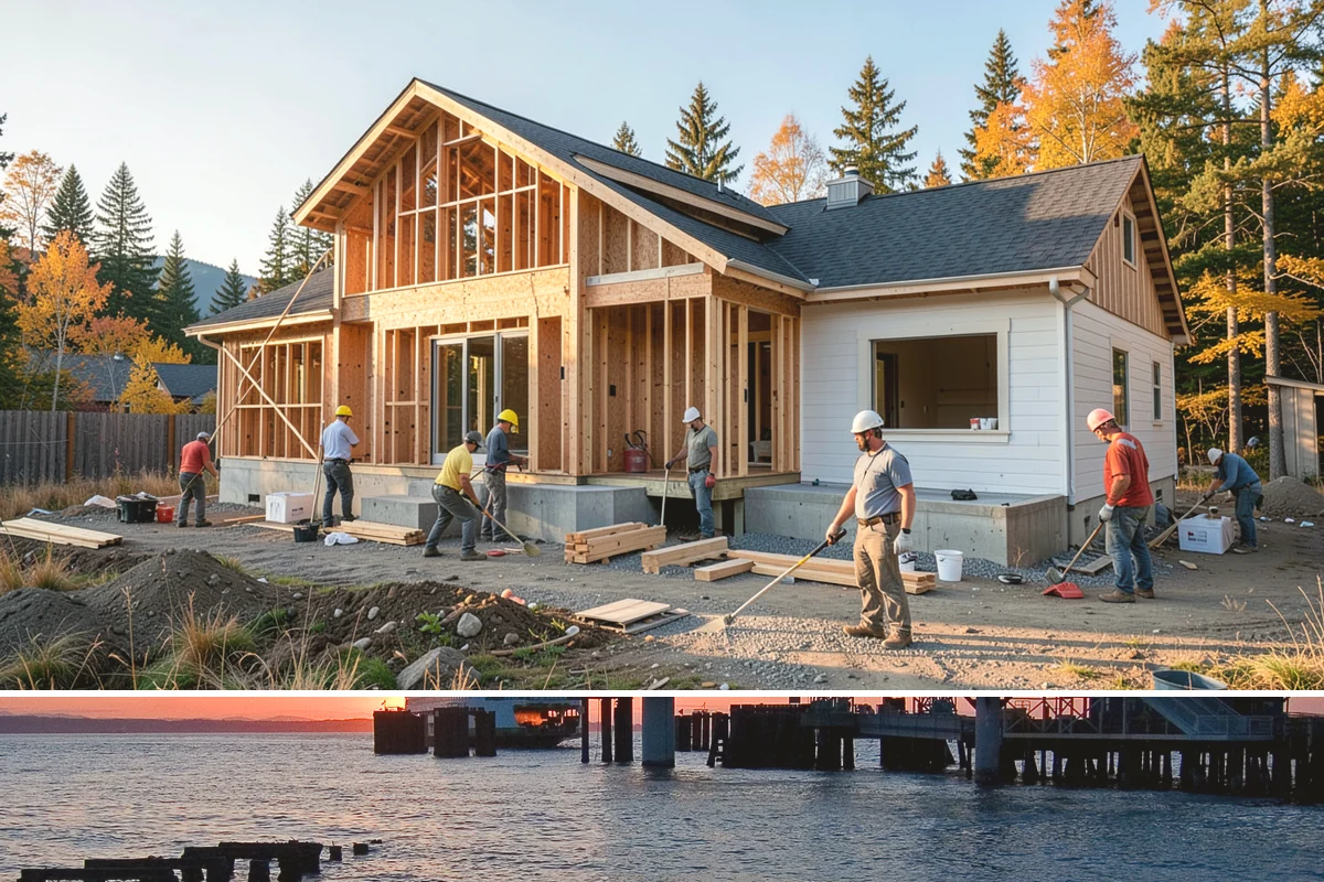 Wainscoting Installation in Edmonds, Snohomish County, WA - Wainscoting is an interior project that proceeds regardless of rain, making it a great way to use the wet PNW months productively.