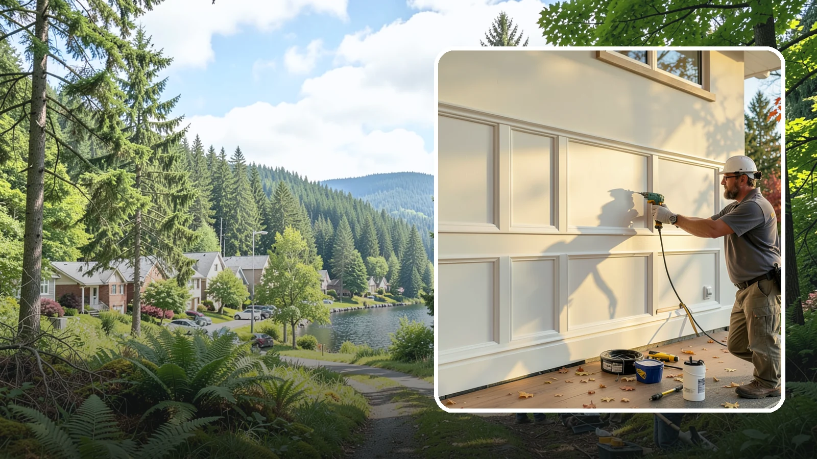 Wainscoting Installation in Lake Forest Park, King County, WA - Handsome wainscoting installation that dresses the lower wall with paneling for both style and durability.