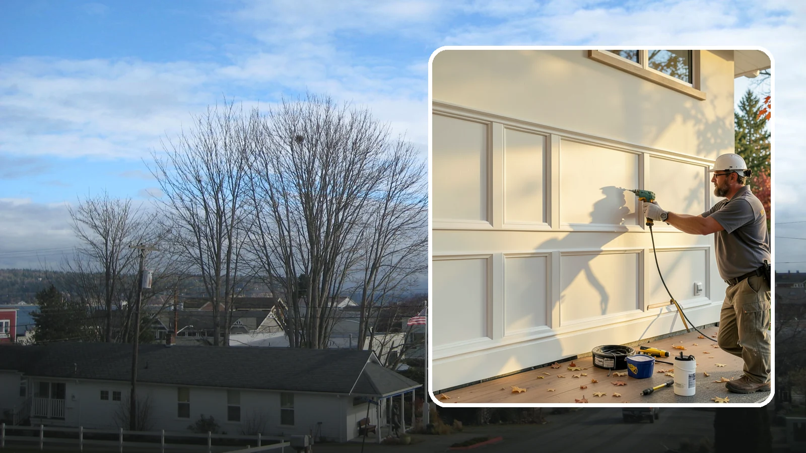 Wainscoting Installation in Langley, Island County, WA - Handsome wainscoting installation that dresses the lower wall with paneling for both style and durability.