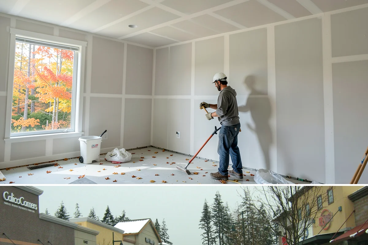 Wainscoting Installation in Mill Creek, Snohomish County, WA - Wainscoting is an interior project that proceeds regardless of rain, making it a great way to use the wet PNW months productively.