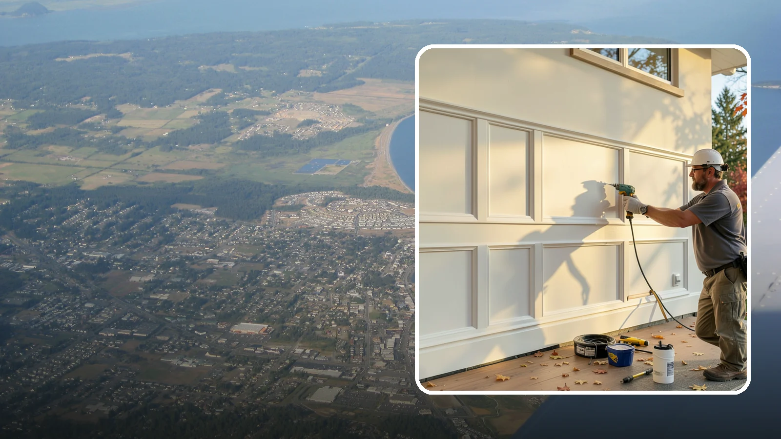 Wainscoting Installation in Oak Harbor, Island County, WA - Handsome wainscoting installation that dresses the lower wall with paneling for both style and durability.