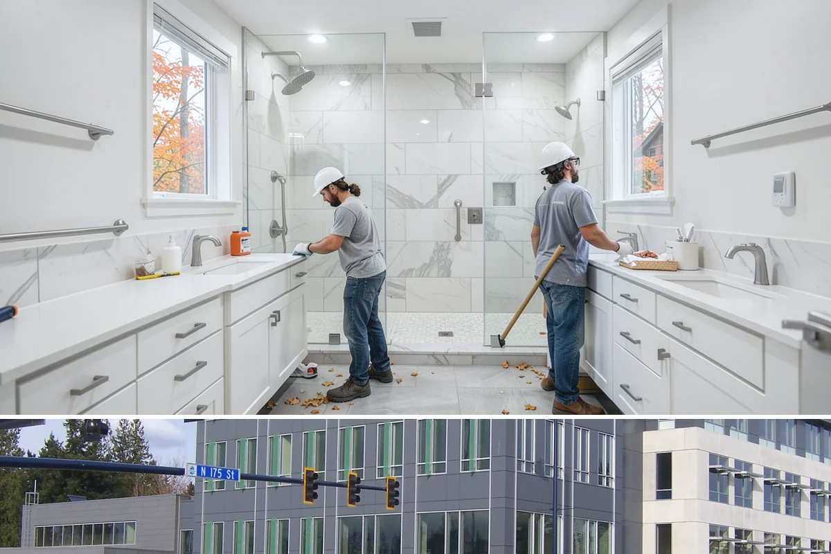 Wainscoting Installation in Shoreline, King County, WA - Wainscoting is an interior project that proceeds regardless of rain, making it a great way to use the wet PNW months productively.