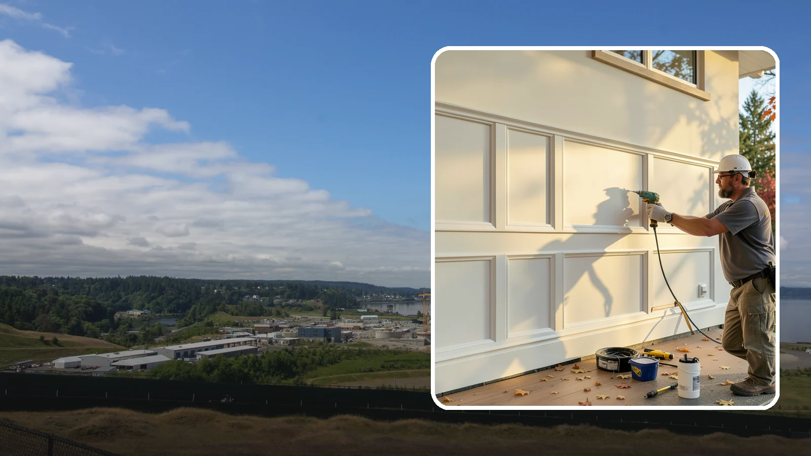 Wainscoting Installation in University Place, Pierce County, WA - Handsome wainscoting installation that dresses the lower wall with paneling for both style and durability.
