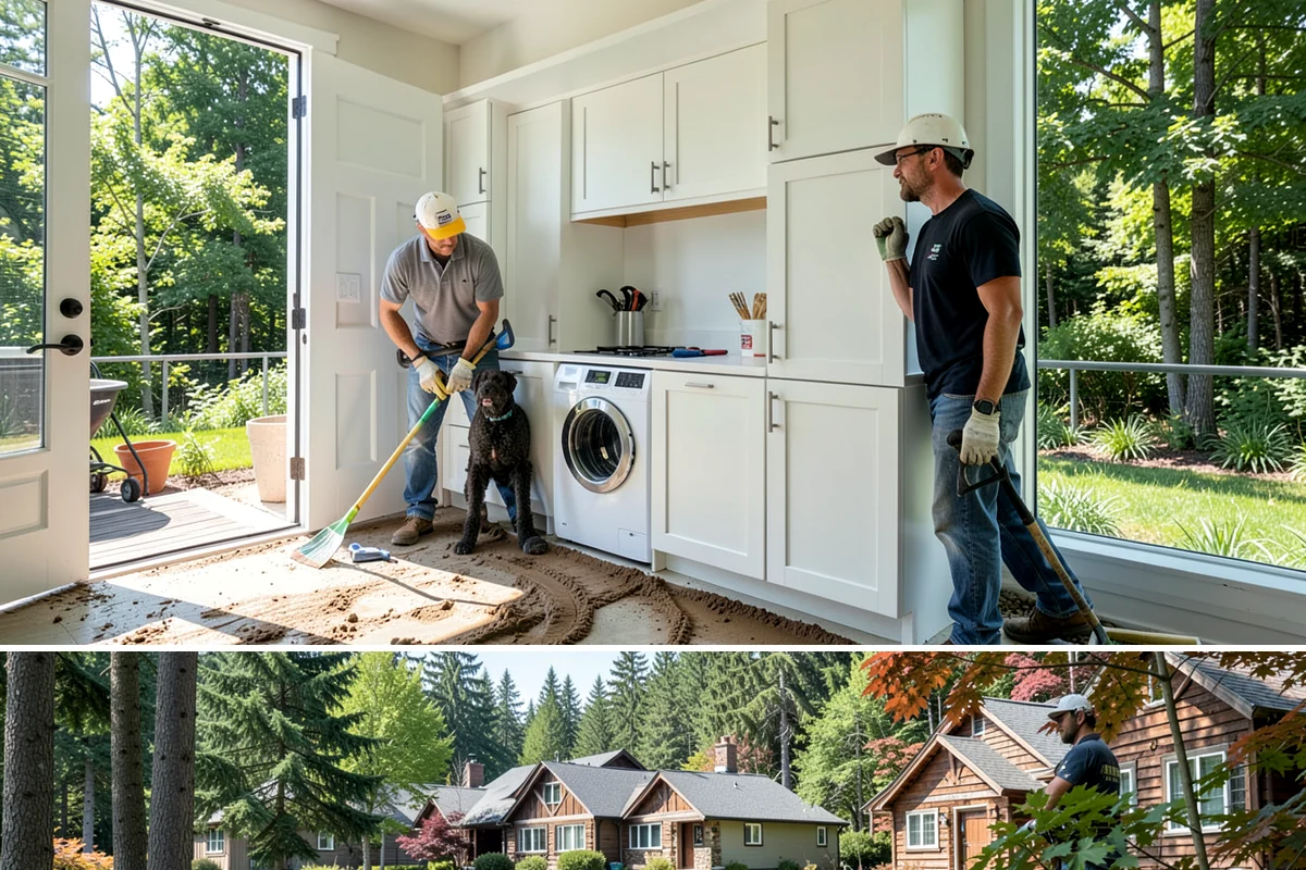 Walk-In Closet Construction in Edgewood, Pierce County, WA - Late fall through winter works well for this interior build, letting the crew stay productive while PNW rain limits exterior work.