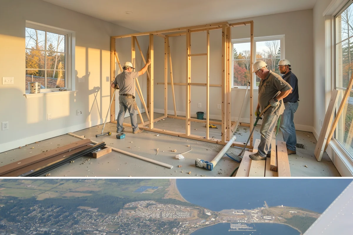 Walk-In Closet Construction in Oak Harbor, Island County, WA - Late fall through winter works well for this interior build, letting the crew stay productive while PNW rain limits exterior work.