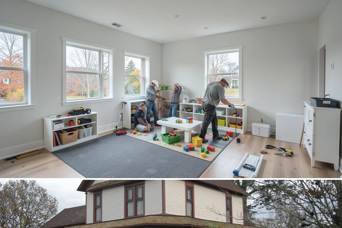 Walk-In Closet Construction in Sumner, Pierce County, WA - Late fall through winter works well for this interior build, letting the crew stay productive while PNW rain limits exterior work.