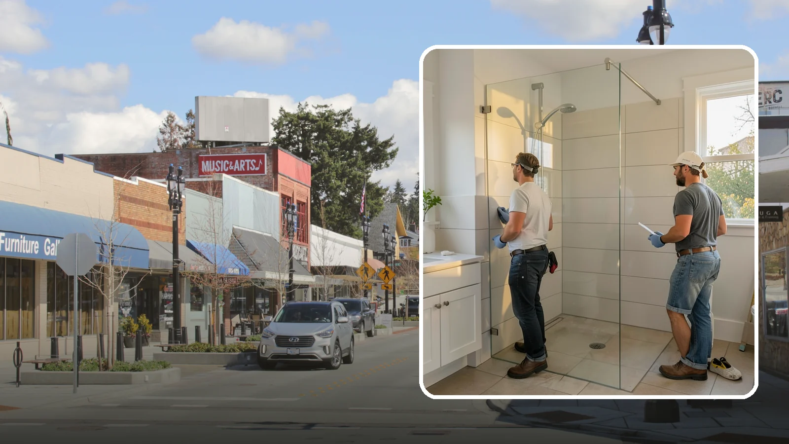 Walk-In Shower Installation in Bothell, King County, WA - A walk-in shower installation delivers an open, curb-free bathing area that feels modern and accessible.