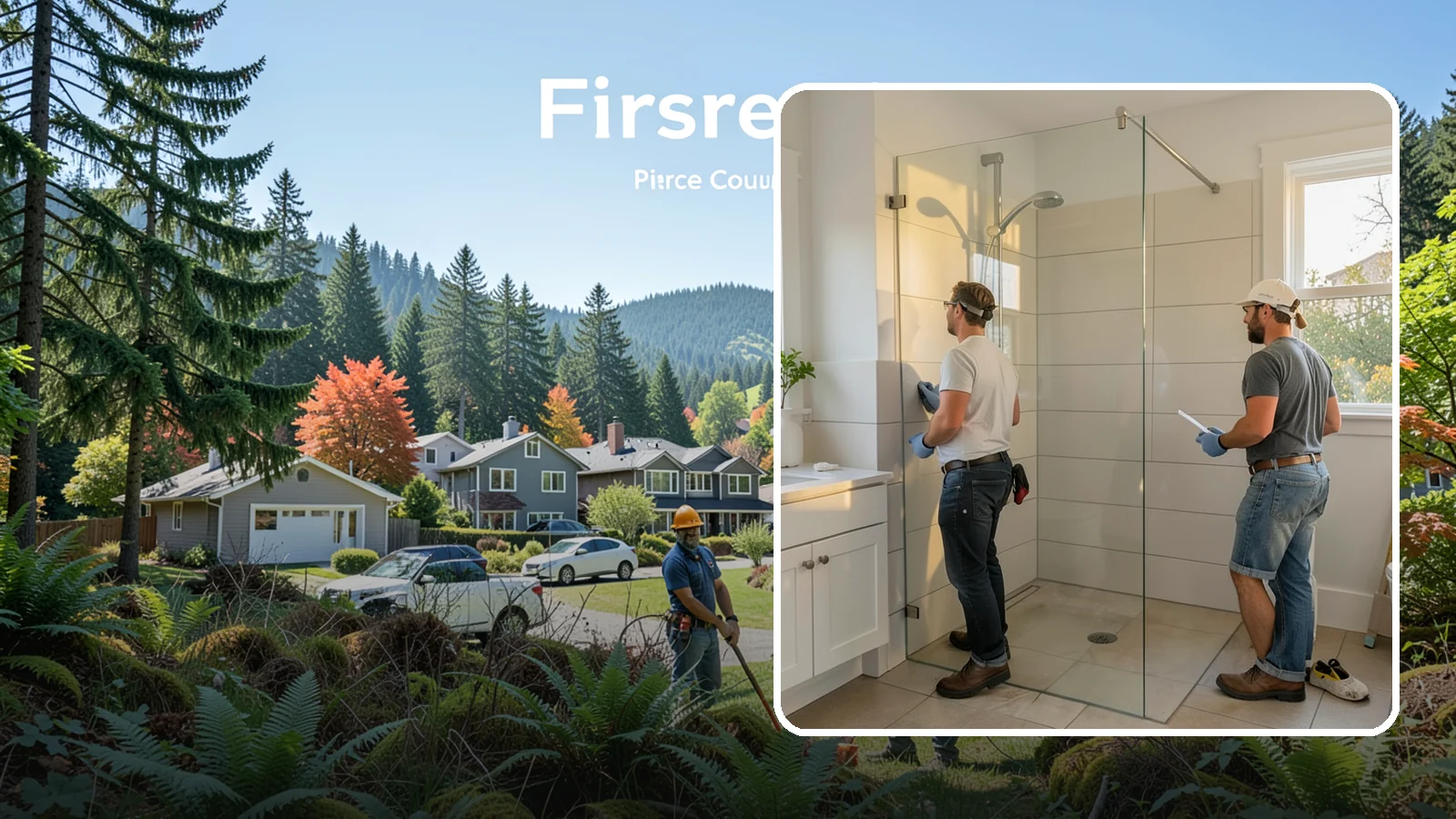 Walk-In Shower Installation in Fircrest, Pierce County, WA - A walk-in shower installation delivers an open, curb-free bathing area that feels modern and accessible.