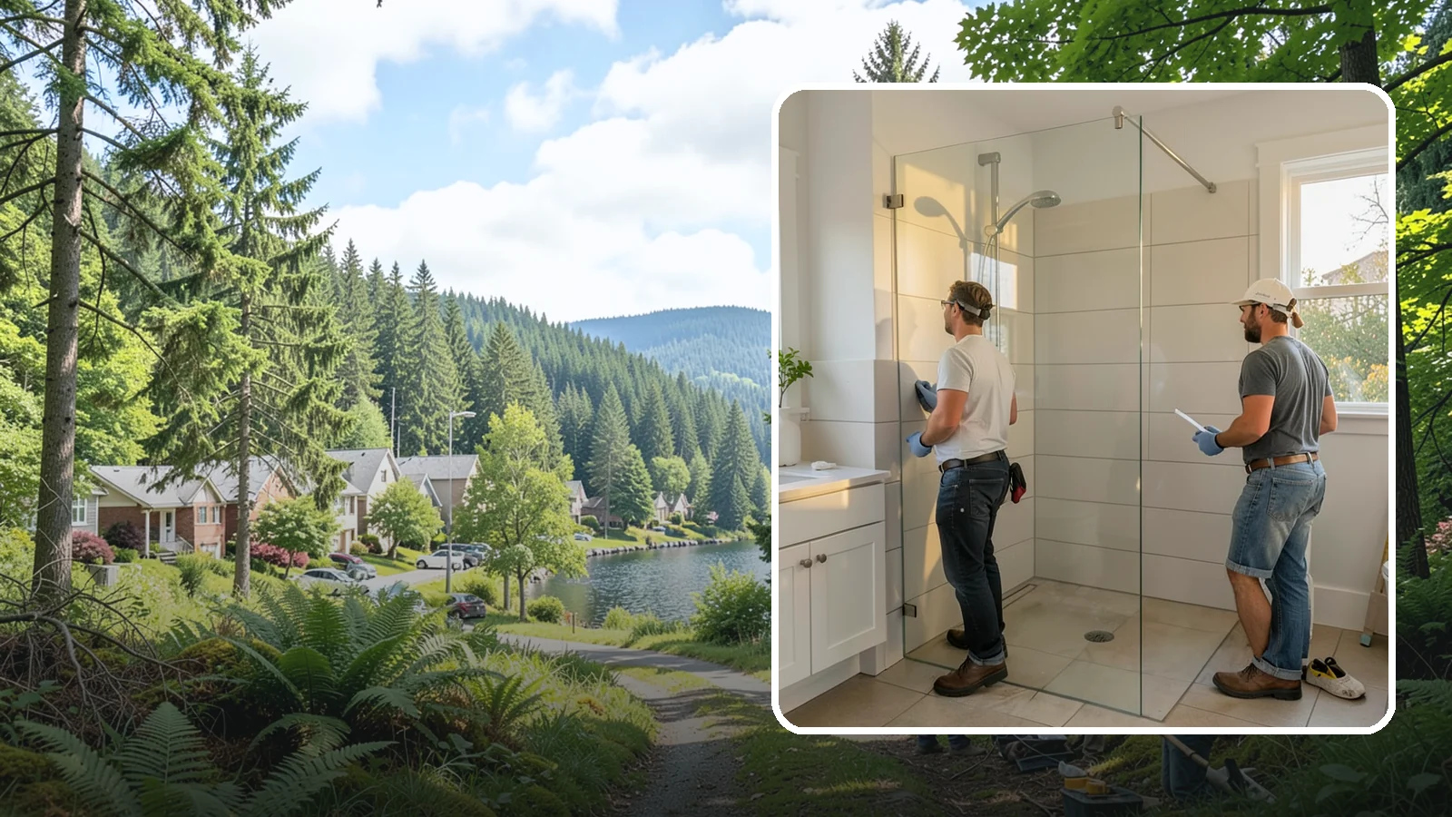 Walk-In Shower Installation in Lake Forest Park, King County, WA - A walk-in shower installation delivers an open, curb-free bathing area that feels modern and accessible.