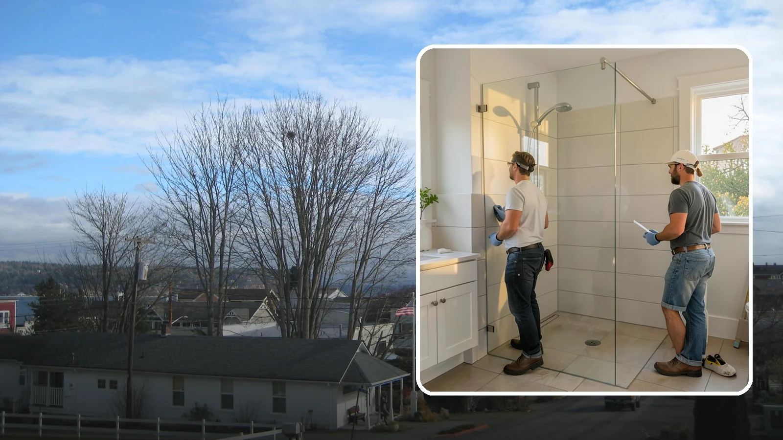 Walk-In Shower Installation in Langley, Island County, WA - A walk-in shower installation delivers an open, curb-free bathing area that feels modern and accessible.