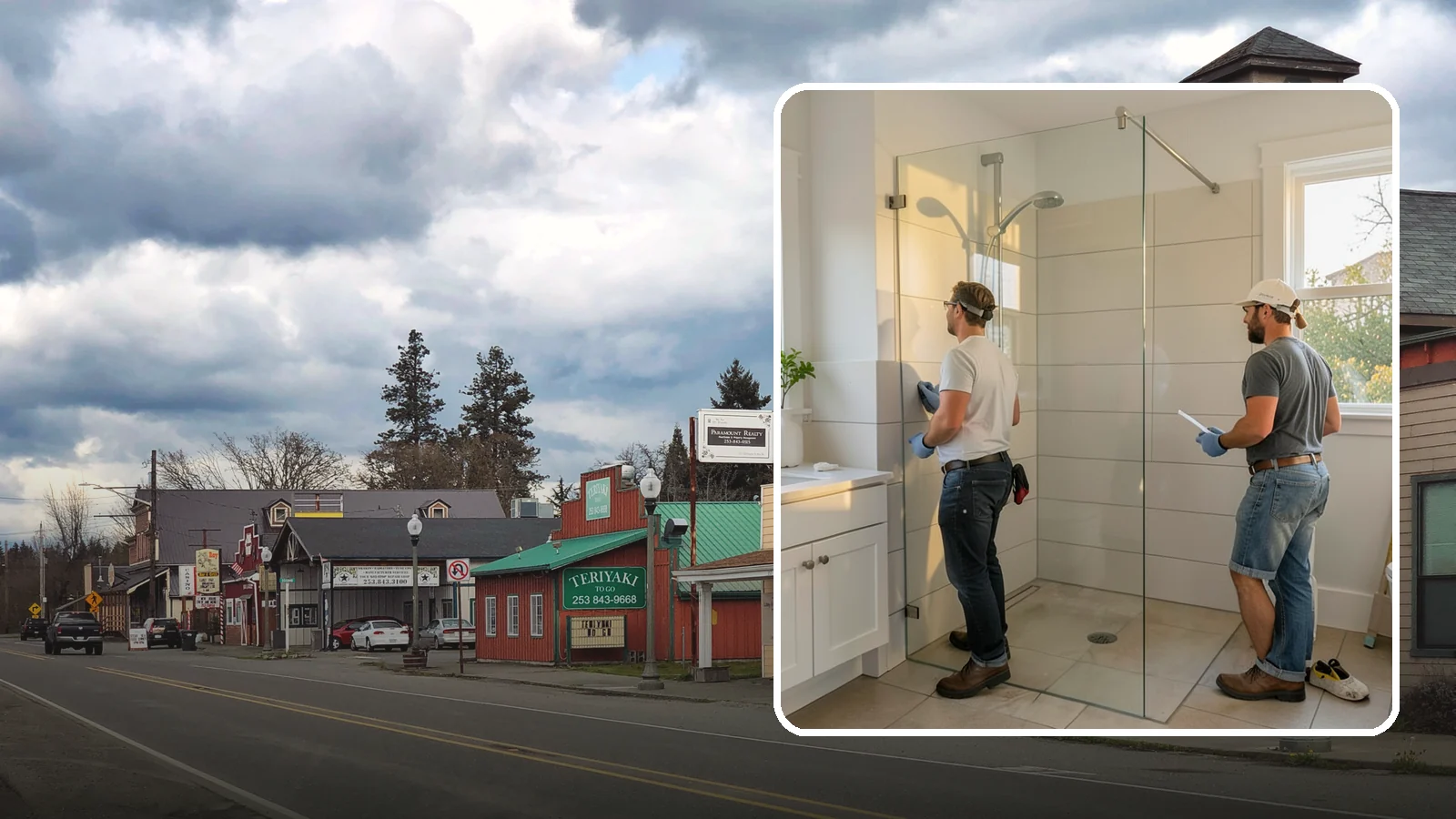 Walk-In Shower Installation in Roy, Pierce County, WA - A walk-in shower installation delivers an open, curb-free bathing area that feels modern and accessible.