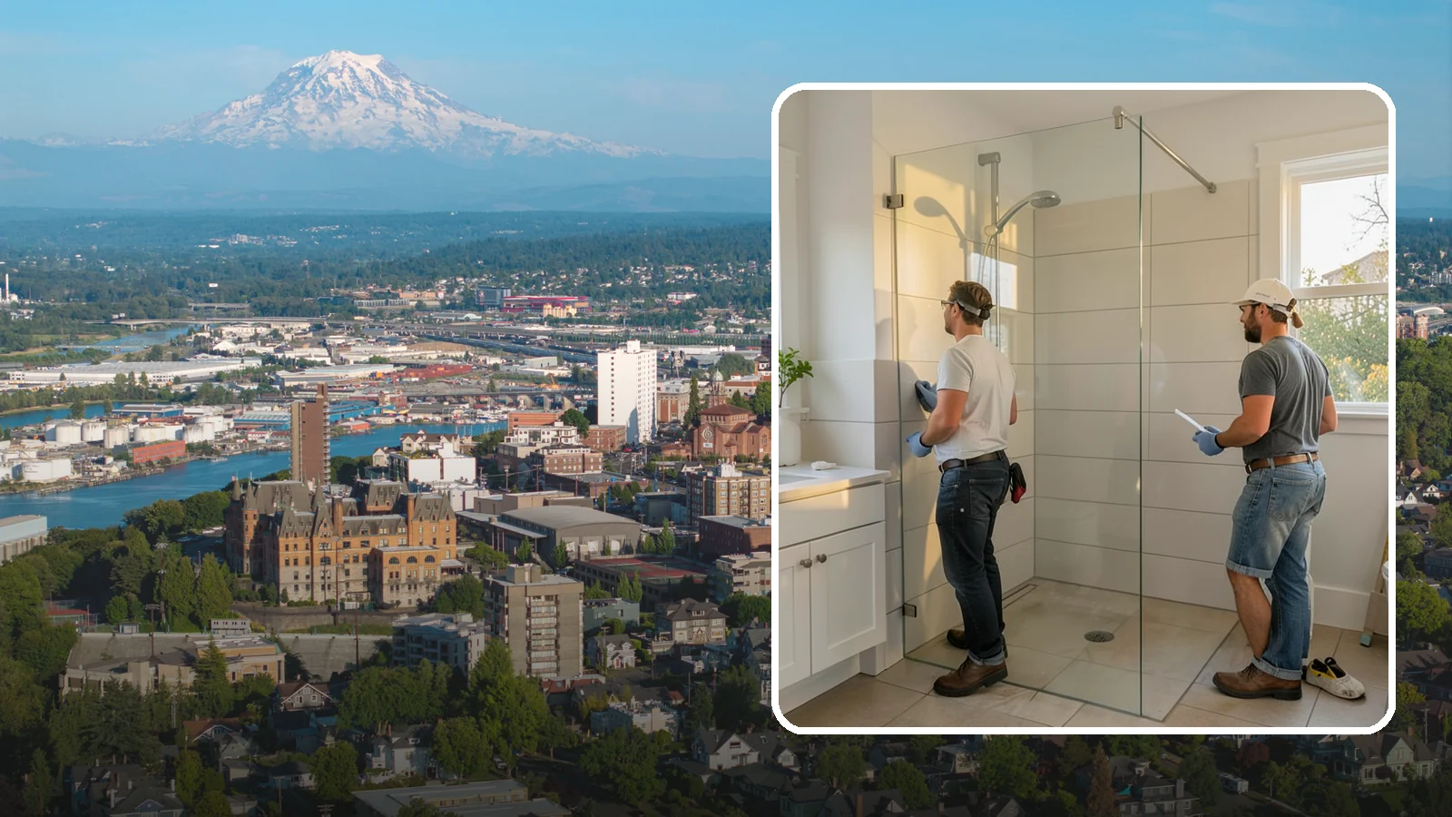 Walk-In Shower Installation in Tacoma, Pierce County, WA - A walk-in shower installation delivers an open, curb-free bathing area that feels modern and accessible.