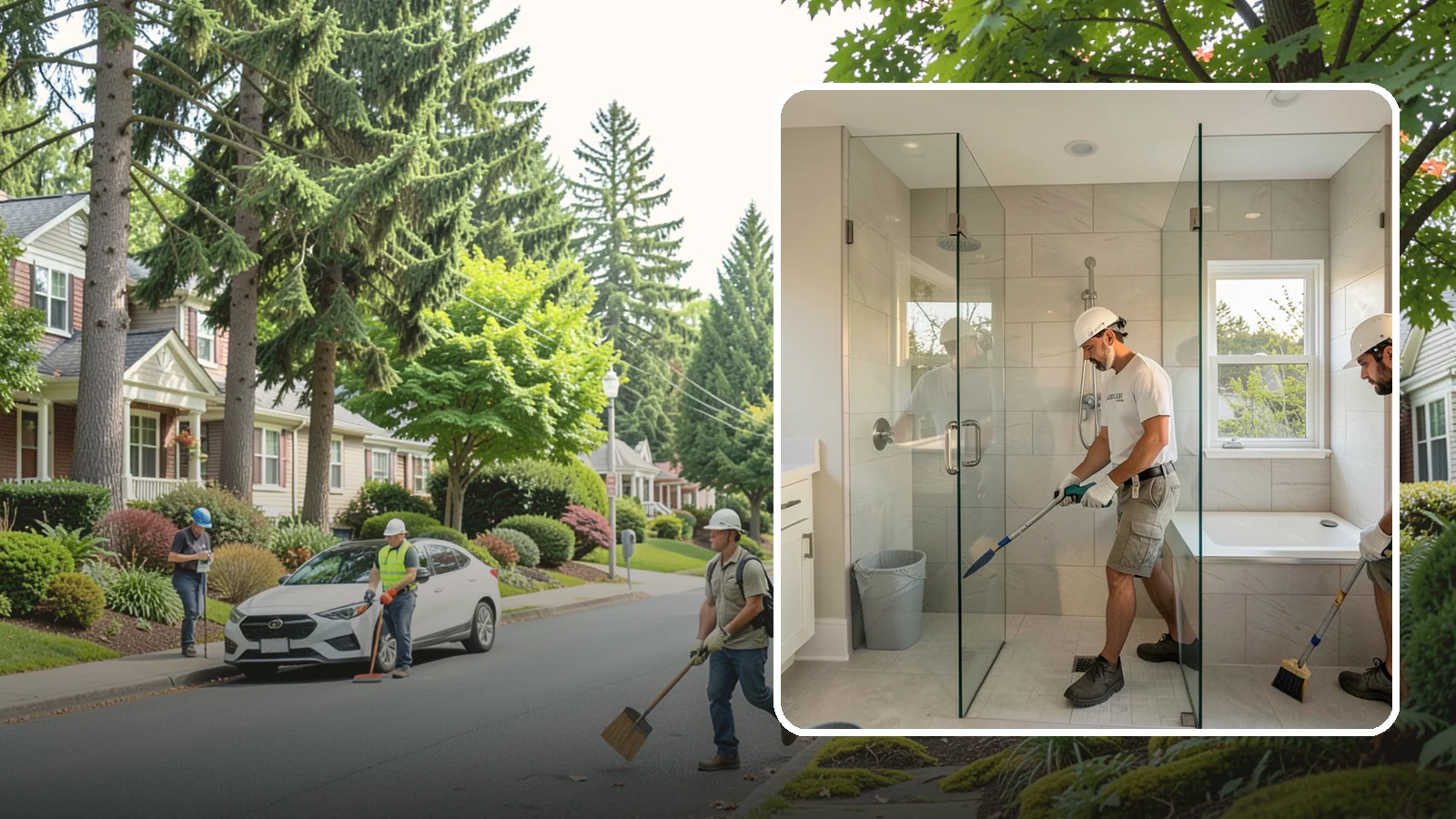 Walk-In Shower with Bench in Beaux Arts Village, King County, WA - A walk-in shower with bench pairs open, low-threshold entry with a built-in seat for comfort and safety.