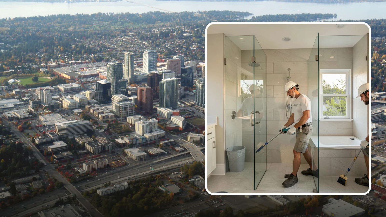 Walk-In Shower with Bench in Bellevue, King County, WA - A walk-in shower with bench pairs open, low-threshold entry with a built-in seat for comfort and safety.