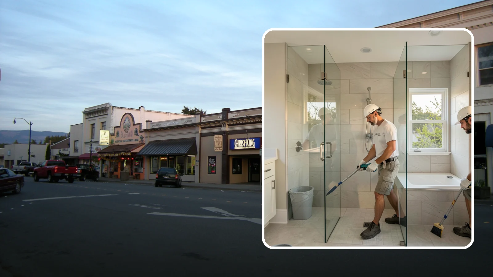 Walk-In Shower with Bench in Burlington, Skagit County, WA - A walk-in shower with bench pairs open, low-threshold entry with a built-in seat for comfort and safety.