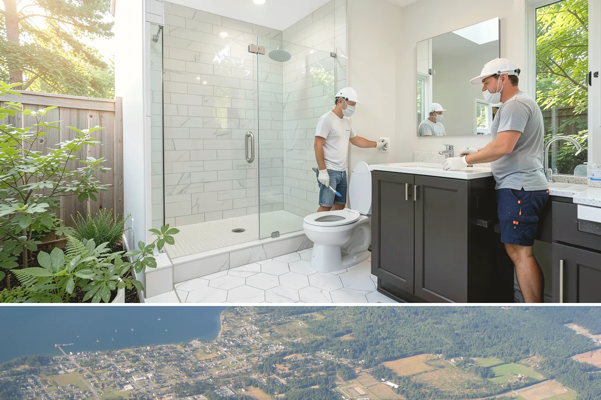 Walk-In Shower with Bench in Coupeville, Island County, WA - Combining accessibility and comfort features is smart to complete before winter, when safe, easy bathing matters most.