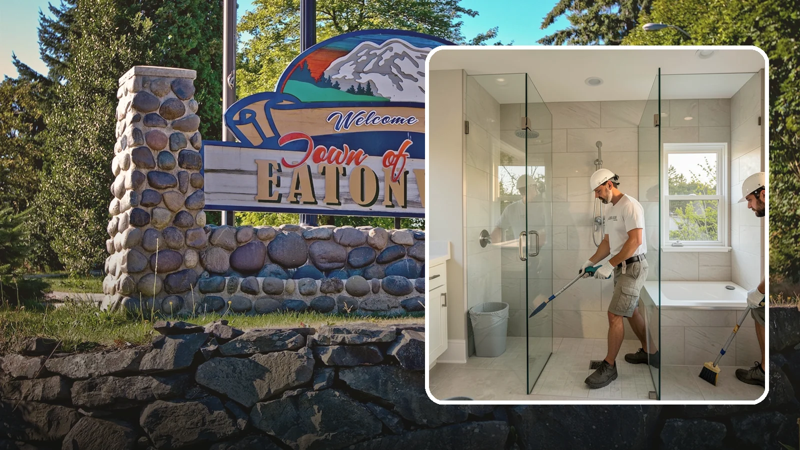 Walk-In Shower with Bench in Eatonville, Pierce County, WA - A walk-in shower with bench pairs open, low-threshold entry with a built-in seat for comfort and safety.