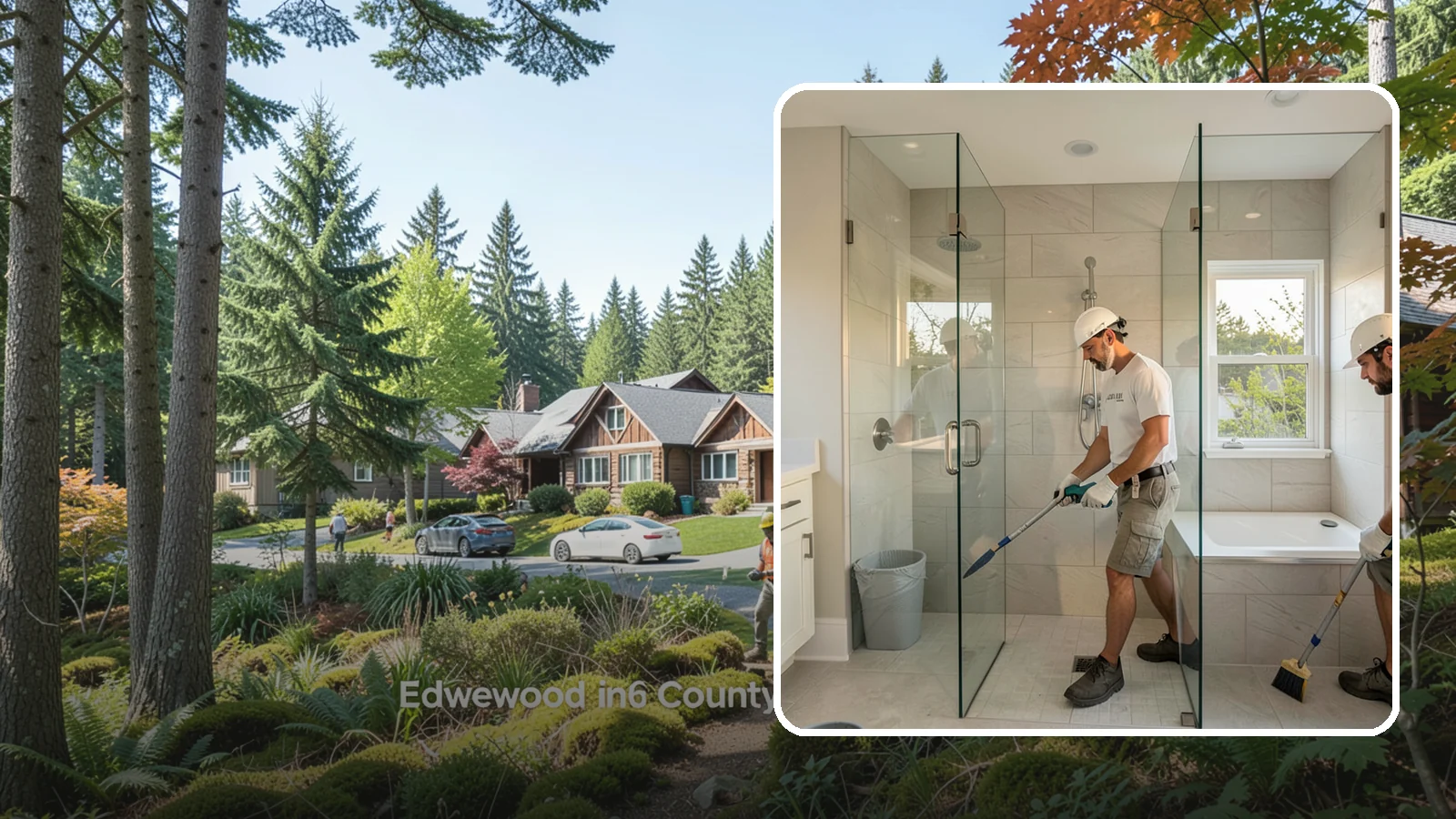 Walk-In Shower with Bench in Edgewood, Pierce County, WA - A walk-in shower with bench pairs open, low-threshold entry with a built-in seat for comfort and safety.