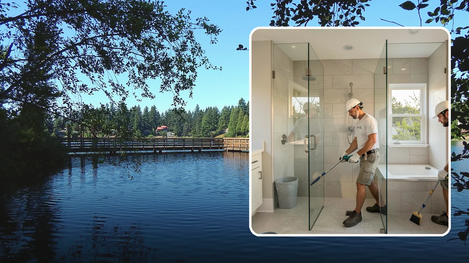 Walk-In Shower with Bench in Federal Way, King County, WA - A walk-in shower with bench pairs open, low-threshold entry with a built-in seat for comfort and safety.