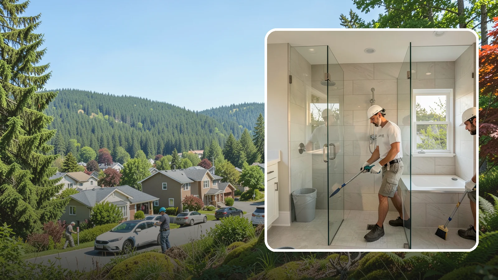 Walk-In Shower with Bench in Index, Snohomish County, WA - A walk-in shower with bench pairs open, low-threshold entry with a built-in seat for comfort and safety.