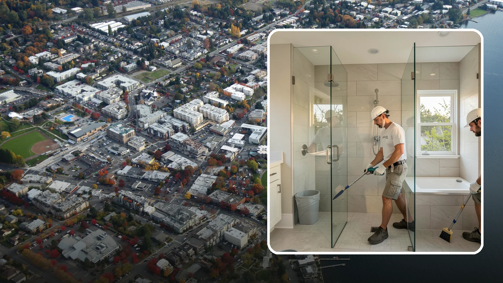 Walk-In Shower with Bench in Kirkland, King County, WA - A walk-in shower with bench pairs open, low-threshold entry with a built-in seat for comfort and safety.