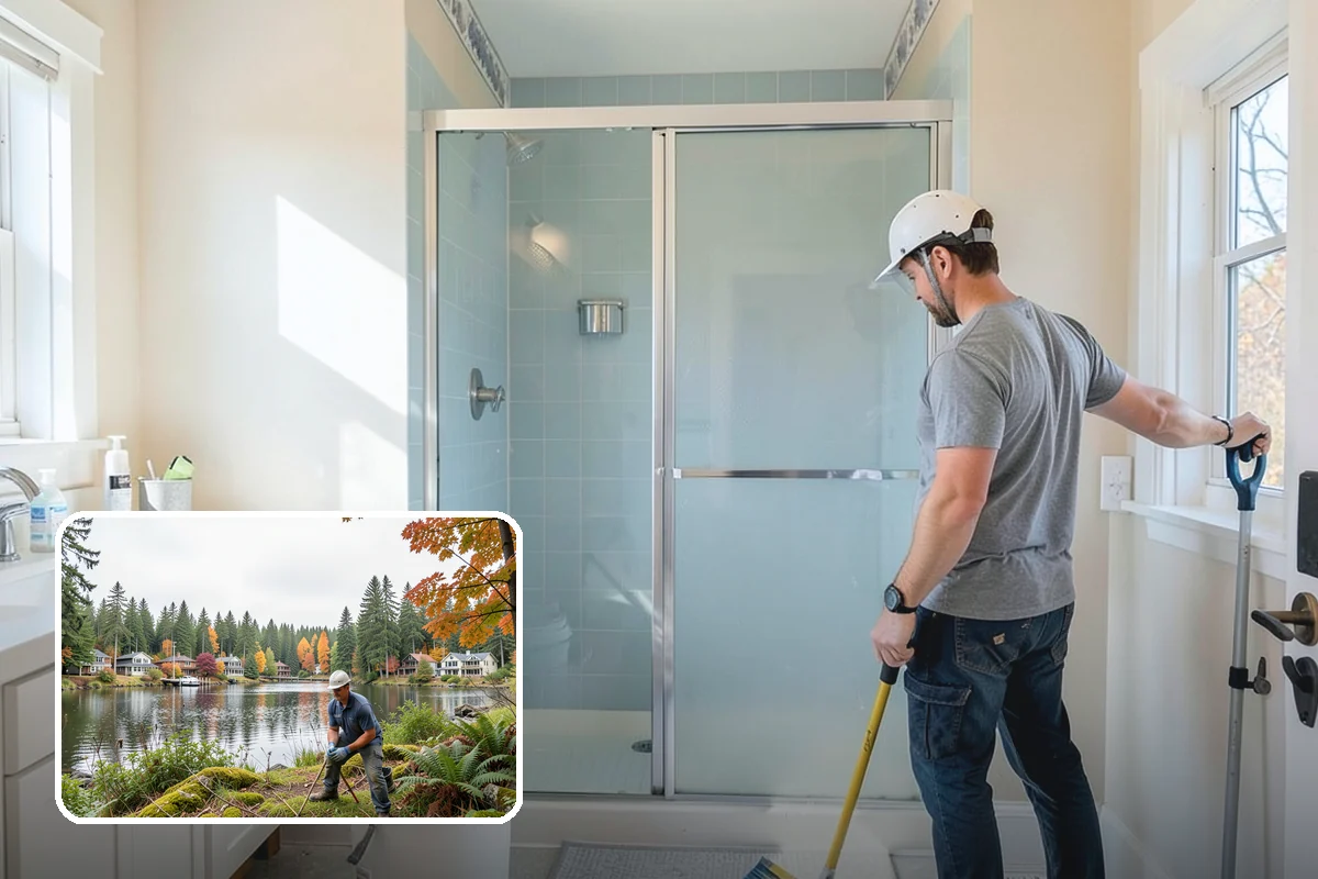 Walk-In Shower with Bench in La Conner, Skagit County, WA - Merges easy entry with a built-in seat