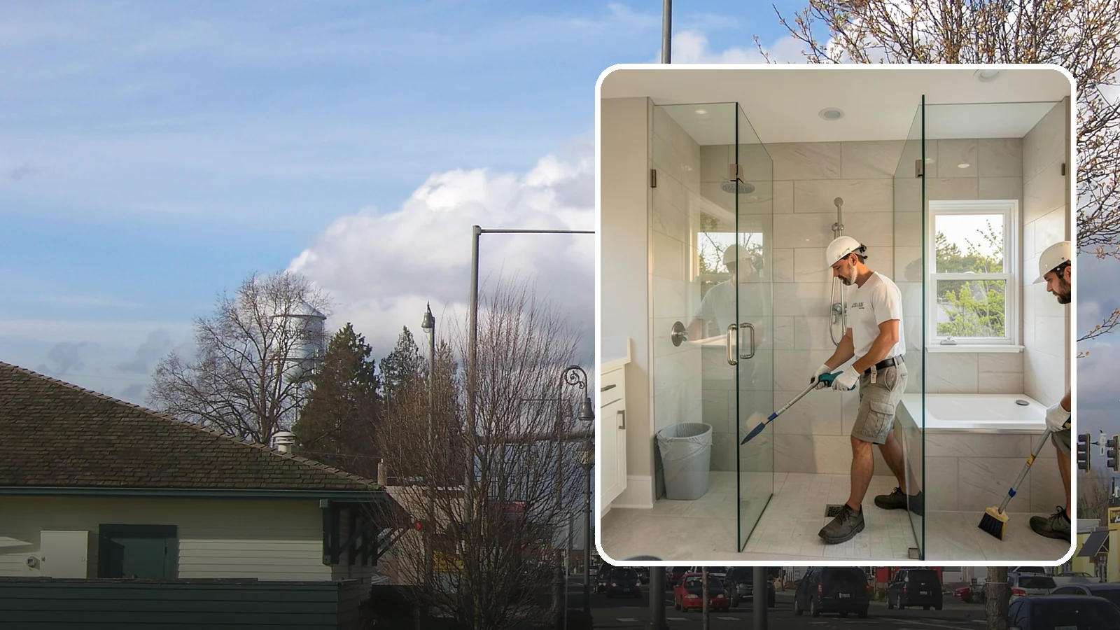 Walk-In Shower with Bench in Marysville, Snohomish County, WA - A walk-in shower with bench pairs open, low-threshold entry with a built-in seat for comfort and safety.