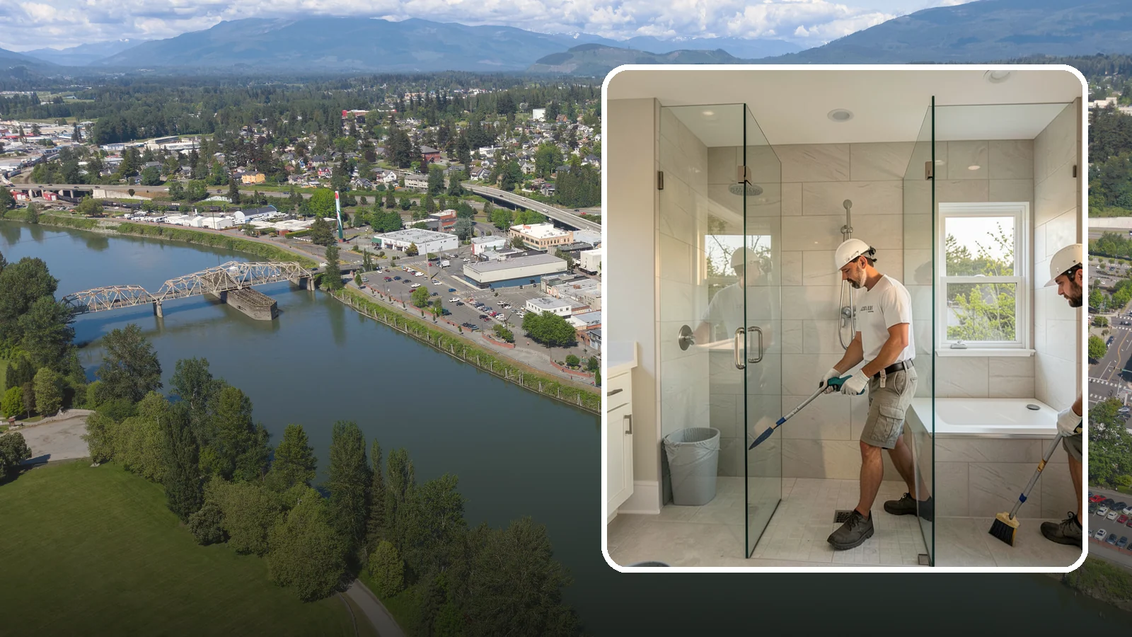Walk-In Shower with Bench in Mount Vernon, Skagit County, WA - A walk-in shower with bench pairs open, low-threshold entry with a built-in seat for comfort and safety.