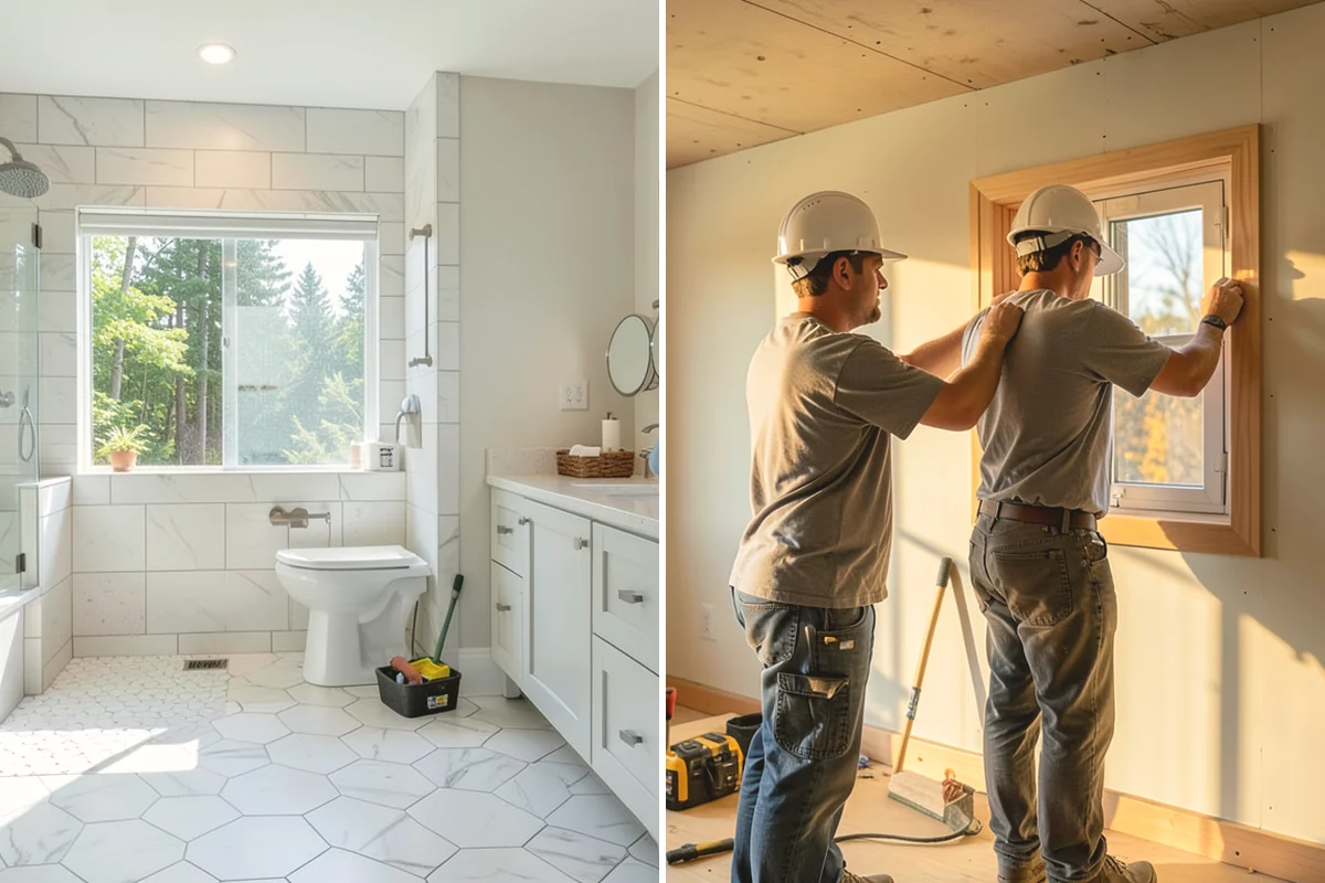 Walk-In Shower with Bench in Mukilteo, Snohomish County, WA - Design the low-threshold layout and bench