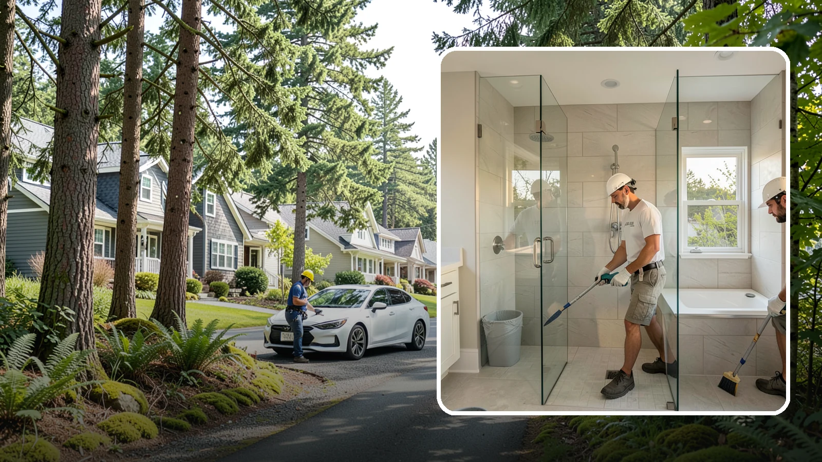 Walk-In Shower with Bench in Normandy Park, King County, WA - A walk-in shower with bench pairs open, low-threshold entry with a built-in seat for comfort and safety.
