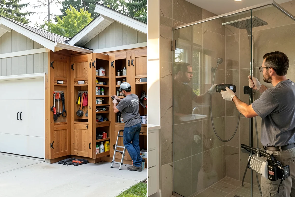 Walk-In Shower with Bench in Pacific, King County, WA - Design the low-threshold layout and bench