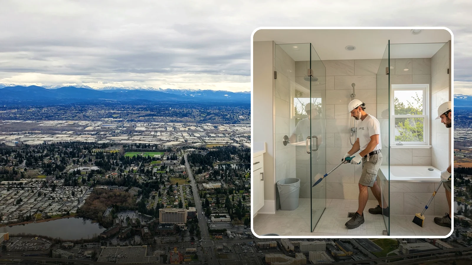 Walk-In Shower with Bench in SeaTac, King County, WA - A walk-in shower with bench pairs open, low-threshold entry with a built-in seat for comfort and safety.