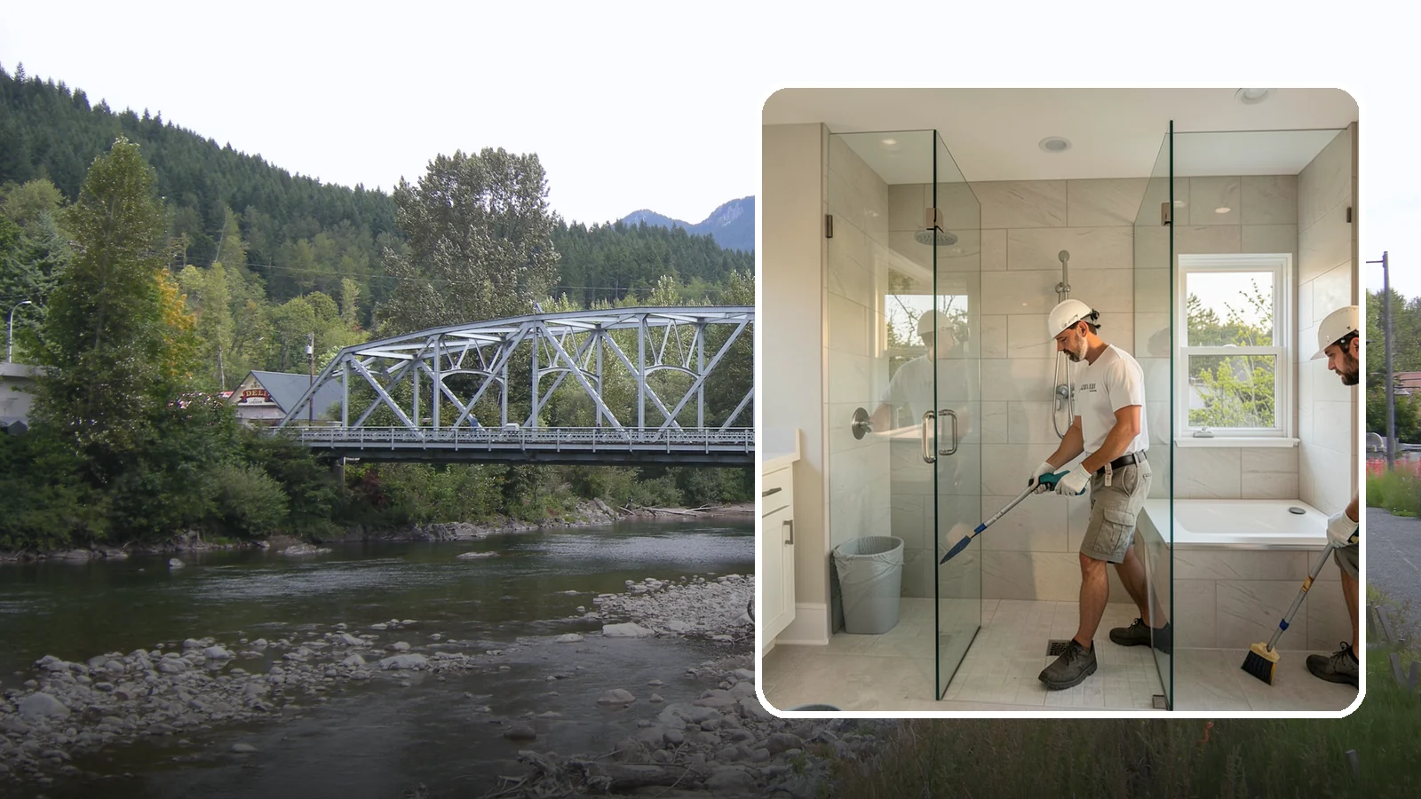 Walk-In Shower with Bench in Skykomish, King County, WA - A walk-in shower with bench pairs open, low-threshold entry with a built-in seat for comfort and safety.